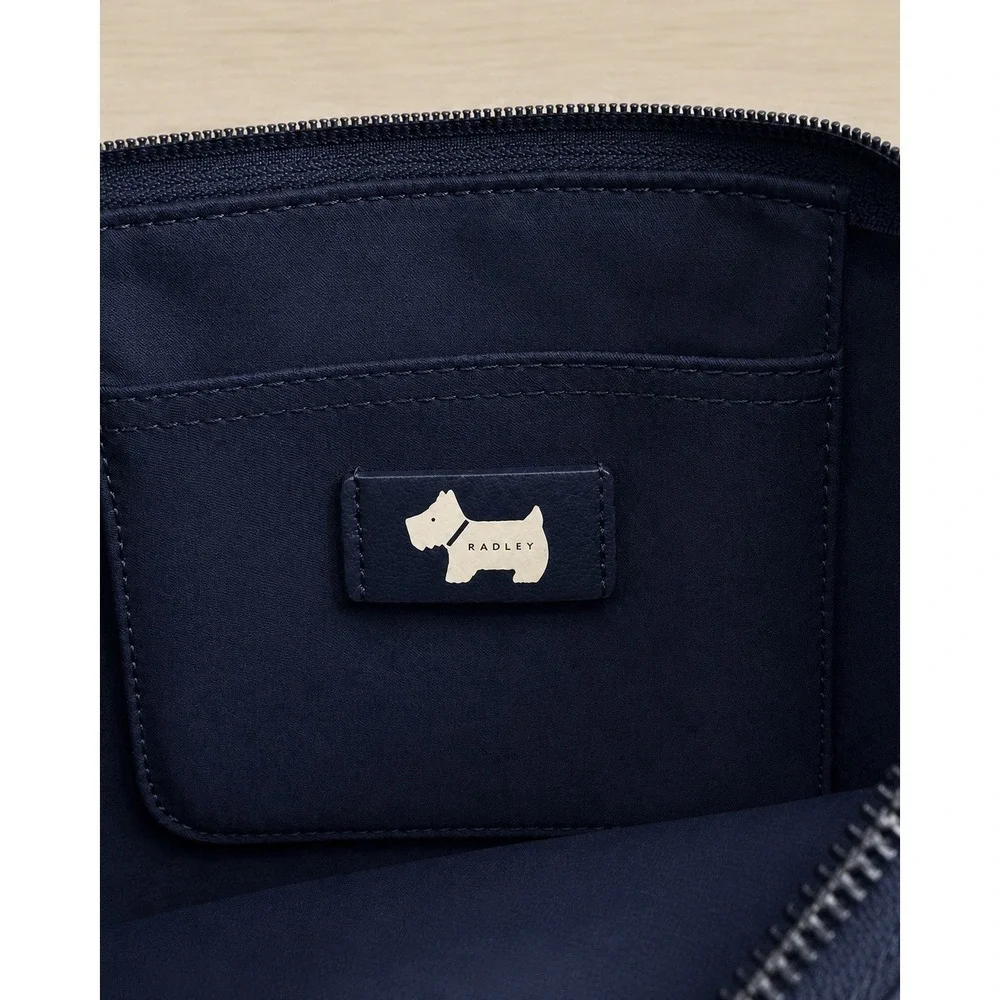 RADLEY LONDON Women's Navy Blue Nylon Crossbody Bag Pocket Purse Zip Top